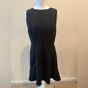Rebecca Taylor Black Sleeveless Dress with Eyelet Details Size 10